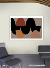 HALF PAST THREE | Midcentury Graphic Studio | Werk op aluminium mat wit