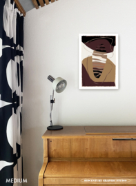 FISHERMAN | Midcentury Graphic Studio | Werk op aluminium mat wit