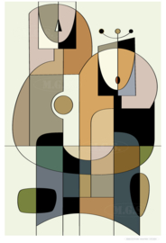 FASHION SHOW | Midcentury Graphic Studio | Werk op aluminium mat wit