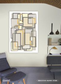 RECTANGLE COLLECTION | Midcentury Graphic Studio | Werk op aluminium mat wit