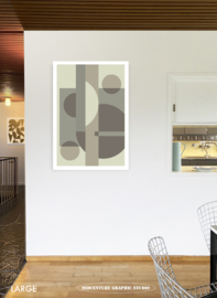 MELODY | Midcentury Graphic Studio | Werk op aluminium mat wit