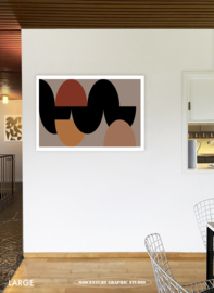 HALF PAST THREE | Midcentury Graphic Studio | Werk op aluminium mat wit