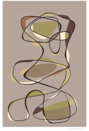 FASHION MODEL (green) | Midcentury Graphic Studio | Werk op aluminium mat wit