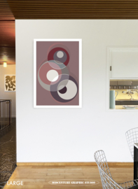 SPOTLIGHTS  (dusty pink) | Midcentury Graphic Studio | Werk op aluminium mat wit