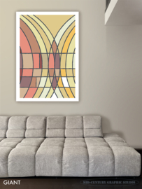 BUTTERFLY  (gold) | Midcentury Graphic Studio | Werk op aluminium mat wit