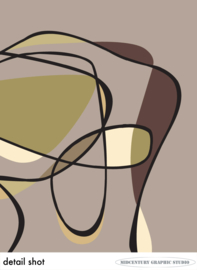 FASHION MODEL (green) | Midcentury Graphic Studio | Werk op aluminium mat wit