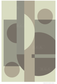 MELODY | Midcentury Graphic Studio | Werk op aluminium mat wit