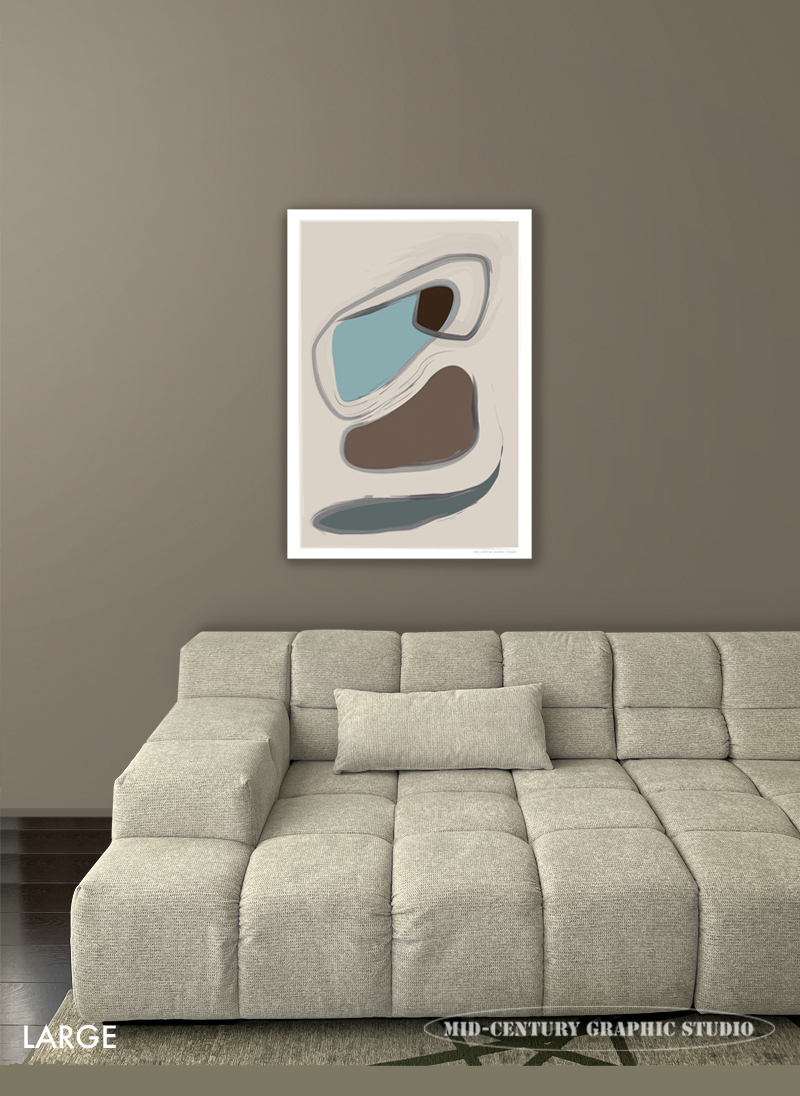 Gallery Naakt, Astronaut, versie bruin, kunstwerk getoond aan wand, Maat Large