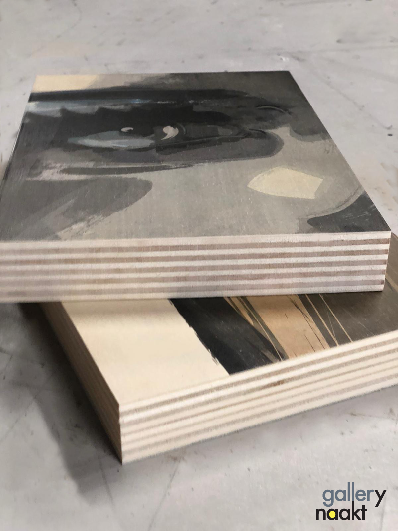 Gallery Naakt, Losse blokken met kunst voor houten 3D wanddecoratie