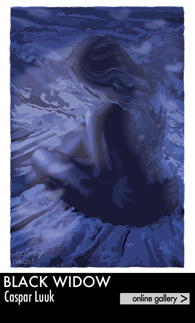 Gallery Naakt,Kunstwerk Black Widow van Caspar Luuk, bestel hier