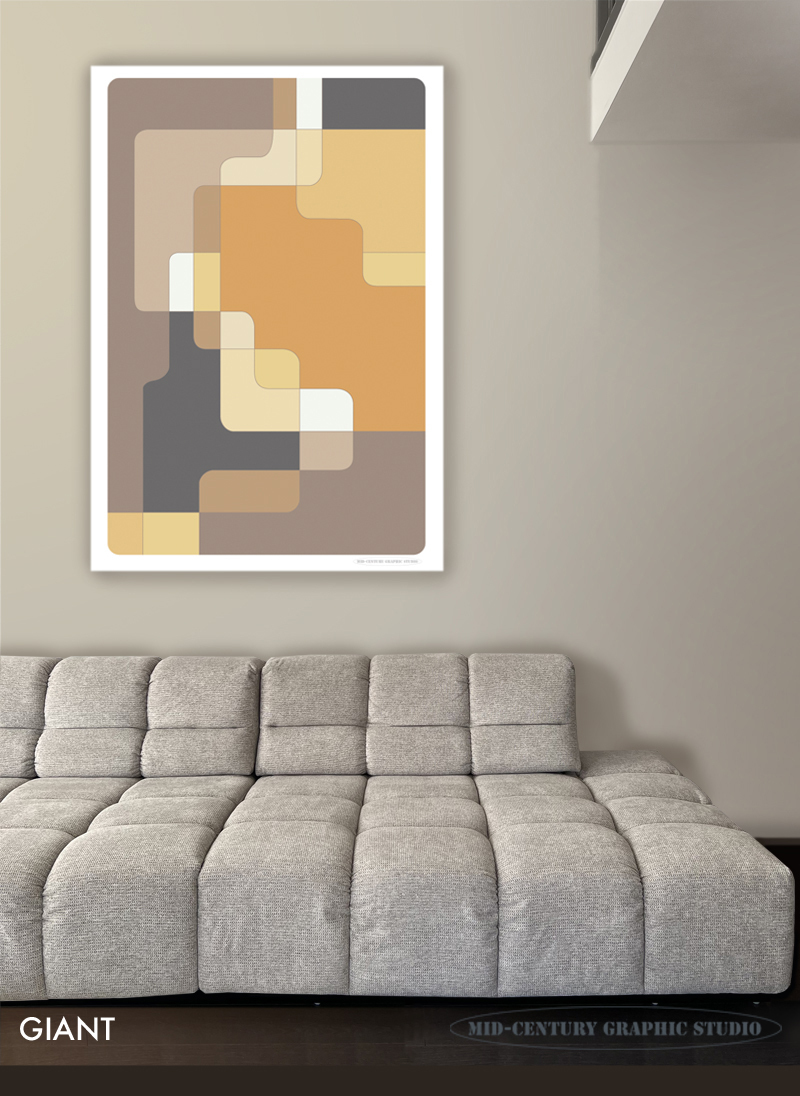 Gallery Naakt, URBAN werk van MidCentury Graphic Studio aan de muur