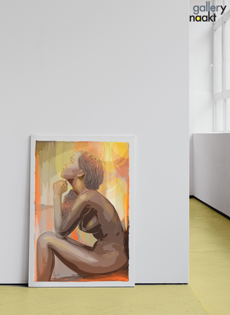 Gallery Naakt, Werk van Caspar Luuk Hope op canvas