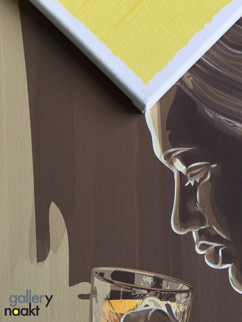 Een wanddecoratie van puur canvas linnen met een matte art print voor een tijdloze wanddecoratie
