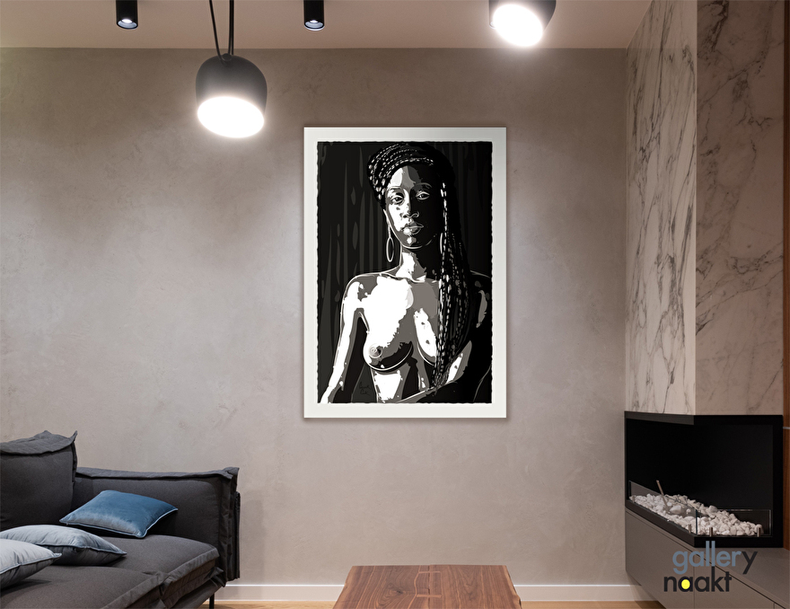 Bestel online dit kunstwerk in een gelimiteerde oplage. Art print "Uzuri" op aluminium