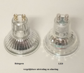 Gu10 LED lamp 4=50 watt dimbaar