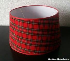 Lampenkap 15 tot 50 cm Schotse ruit rood