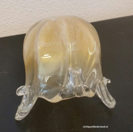 los glas voor lamp bloem gevlamd geel ''Lips'' Murano E14