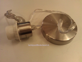 Hanglamp pendel E27 staal 1-lichts