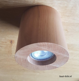 Opbouw spot cilinder rond hout licht