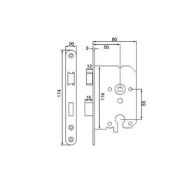 binnendeur dag- nachtslot zwart