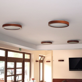 plafondlamp Lukomo Meranti Hout 43 cm