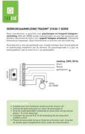 vloerdimmer transparant 60-300 watt 230 volt