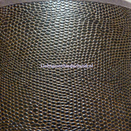 lampenkap Drum 30 cm zwart of bruin leer