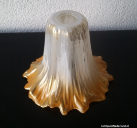 los glas voor lamp bloem glas wit goud ''Feya'' E14