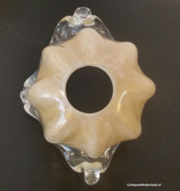 los glas voor lamp bloem gevlamd geel ''Lips'' Murano E14