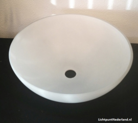 los glas schaal 40 cm E27 fitting melk wit