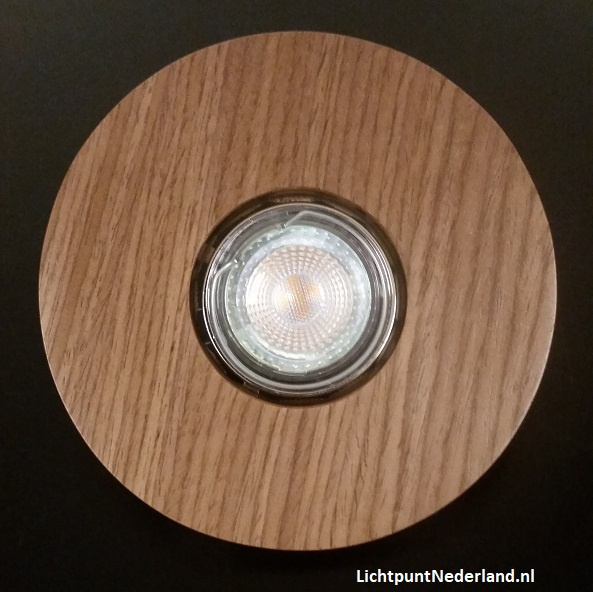inbouwspot hout rond - walnoot LED