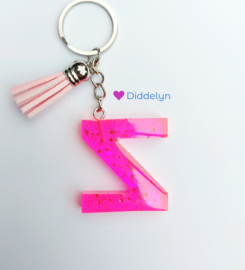 Letter Z -  Roze glitter
