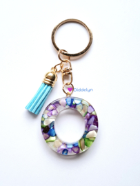 Letter O -  Multicolor Stone paars ♡ Aqua