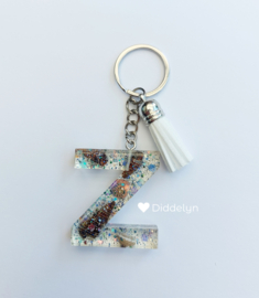Letter Z - Schelpen glitter ♡ wit kwastje