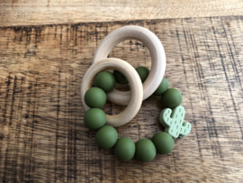 Bijtring Groen Cactus