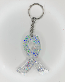 Pink Ribbon - Zilver doorzichtig