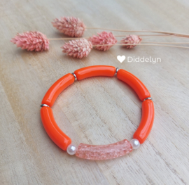 Tube armband ♡ Neon oranje