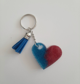 Hart Sleutelhanger - Blauw