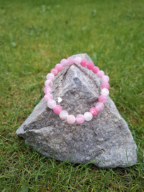 Roze armband - mat