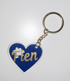 Hart sleutelhanger met naam