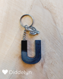 Letter U - Zwart & Grijs