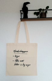 Tas Boodschappen WIJN - Crème