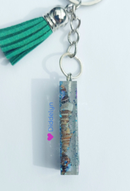 Letter I - Schelpen glitter ♡ groen kwastje