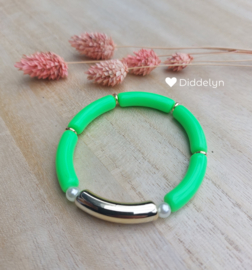 Tube armband ♡ Neon groen