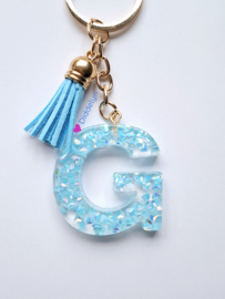 Letter G -  Aqua glitters ♡ Blauw