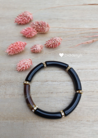 Tube armband ♡ Zwart