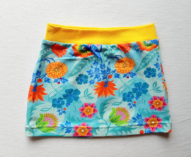 Rokje Bloemen Blauw - Maat 86