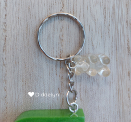 Letter W -  Groen glitter