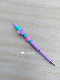 Pen paars - Mickey ♡ paars met mint