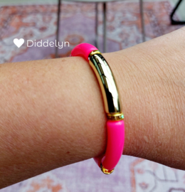 Tube armband ♡ Neon roze